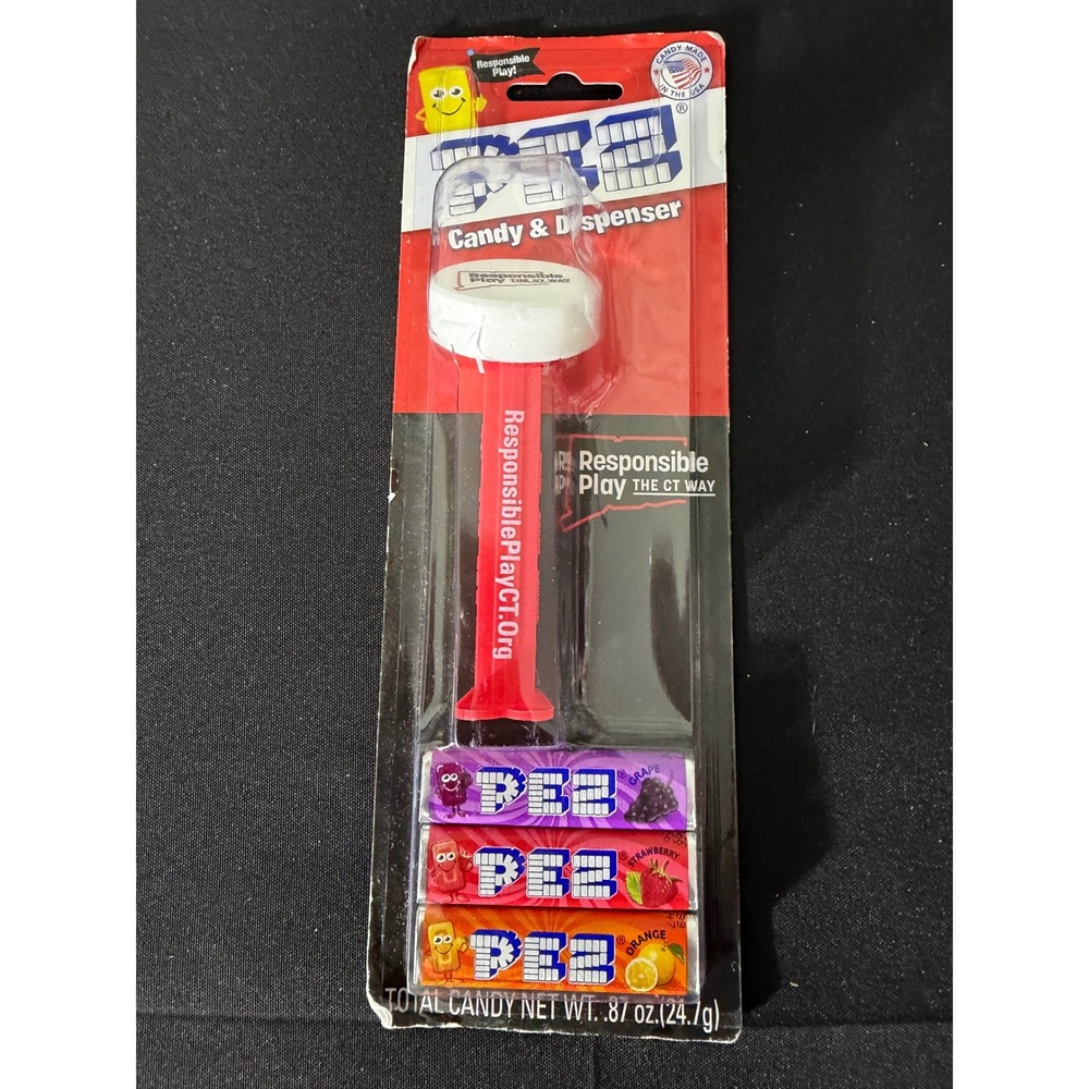 PEZ Candy Dispenser NEW Responsible Play CT Lottery Promotional Rare Retired HTF